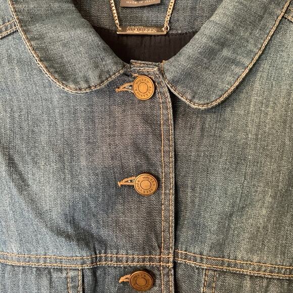 Alexander McQueen 00s jean jacket womens size 46 large medium denim bow y2k blue - Picture 6 of 15